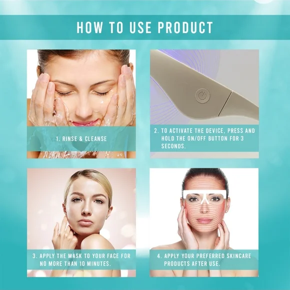 7 Color LED Wavelength Light Mask - Picture 8 of 11